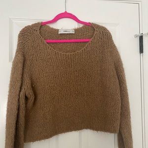 Zara knit brown sweater